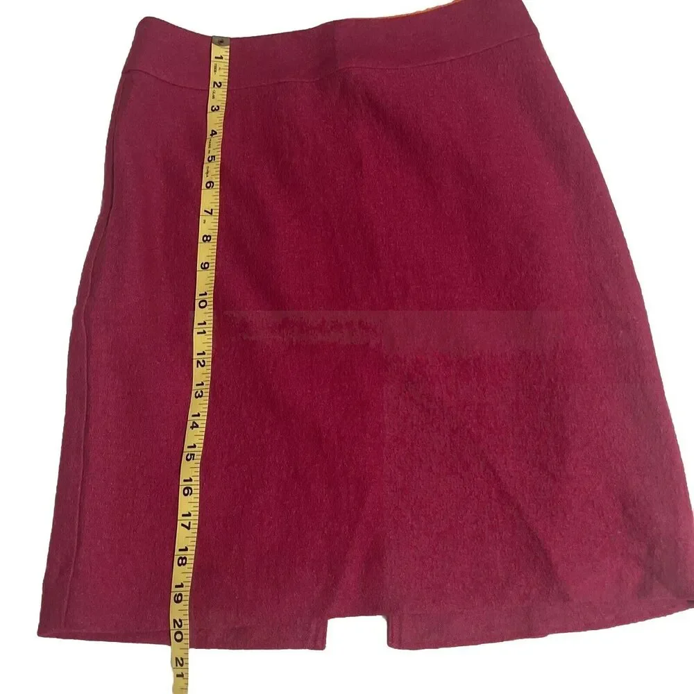 Banana Republic Wool Blend Magenta Mini Skirt Career Size 2